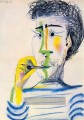 Tete d Man barbu a la cigarette III 1964 kubist Pablo Picasso